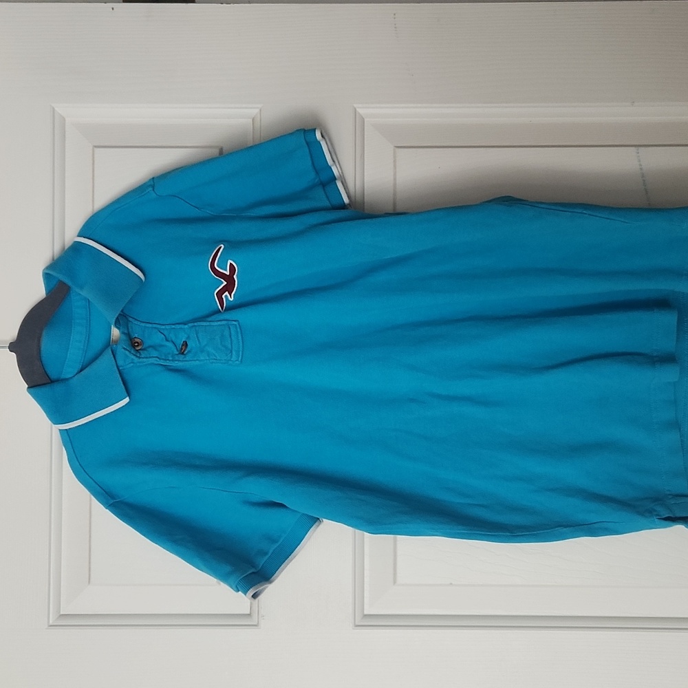 Hollister blue polo shirt